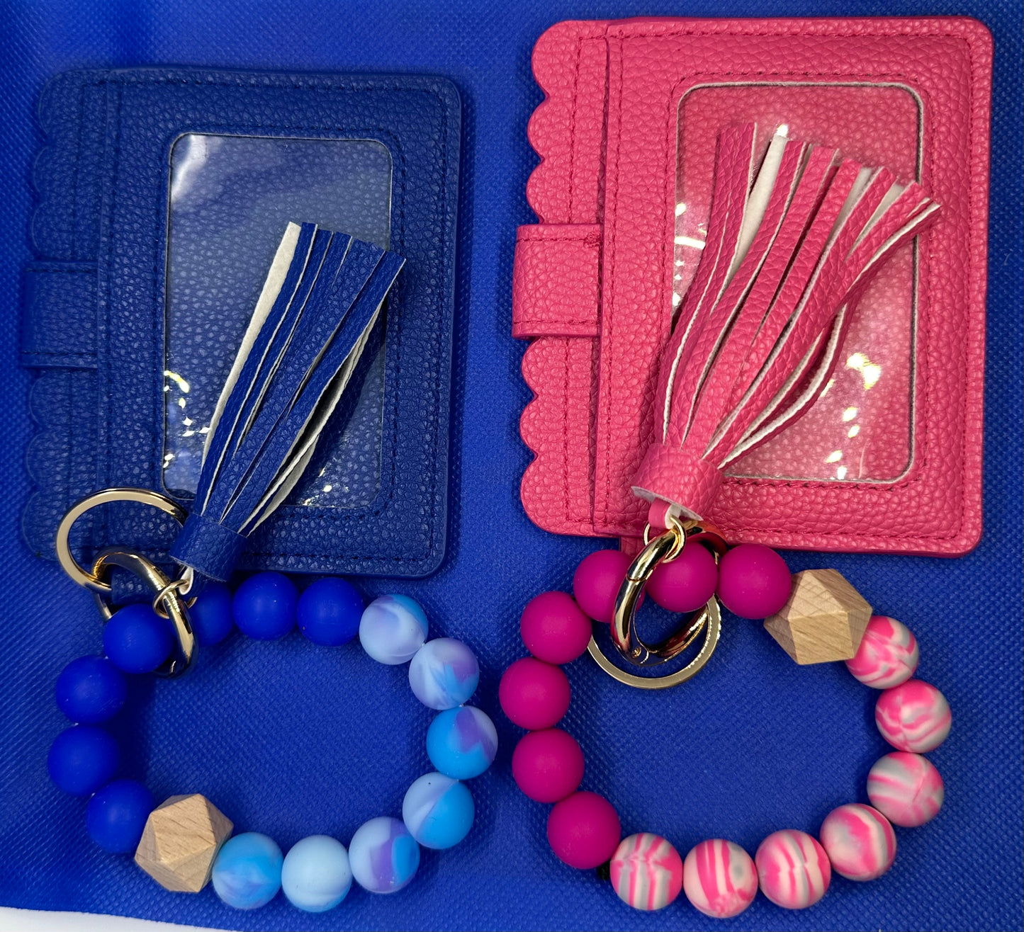 Pink or Blue Wallet Keychain Wristlet