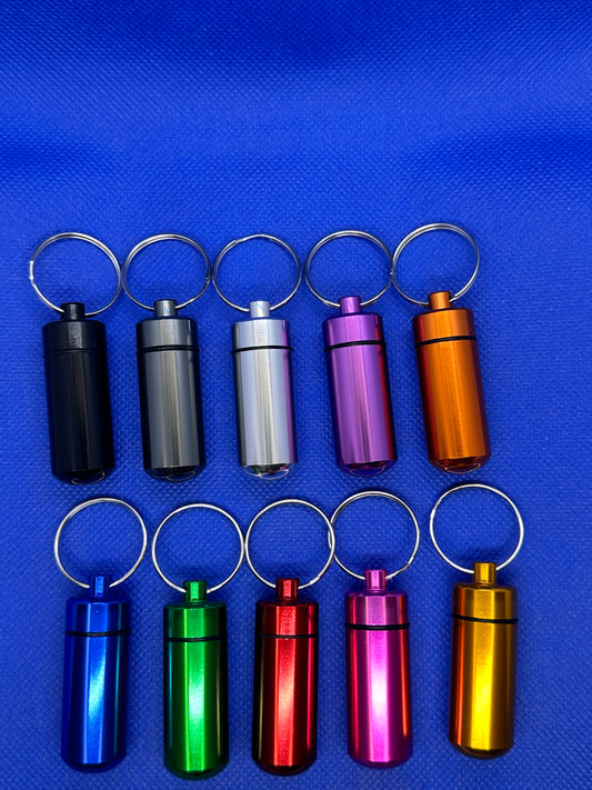 Small Portable Pill Case with Keychain