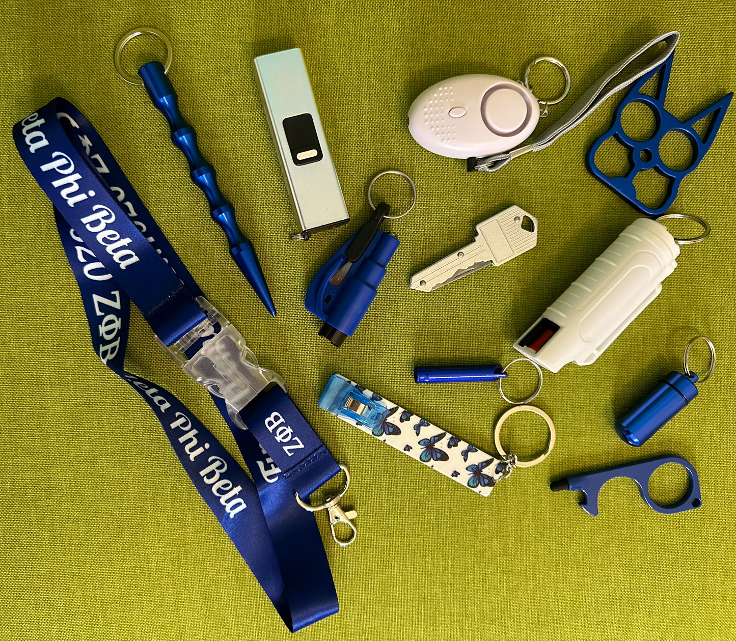Greek 12 Piece Safety Keychain