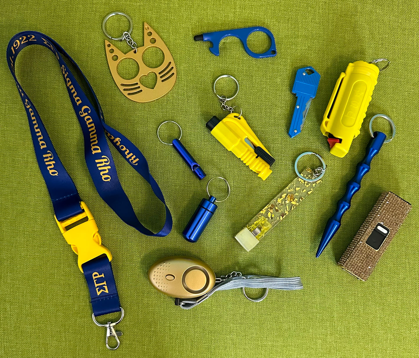 Greek 12 Piece Safety Keychain