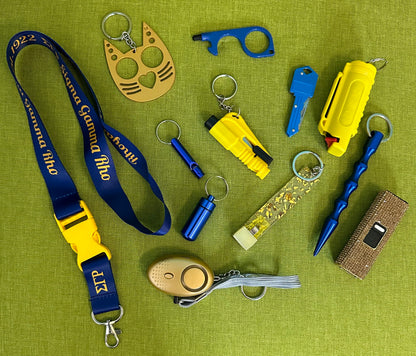 Greek 12 Piece Safety Keychain