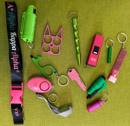 Greek 12 Piece Safety Keychain