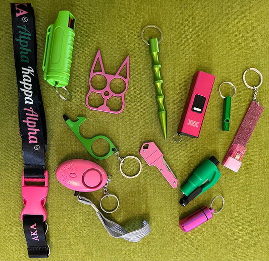 Greek 12 Piece Safety Keychain